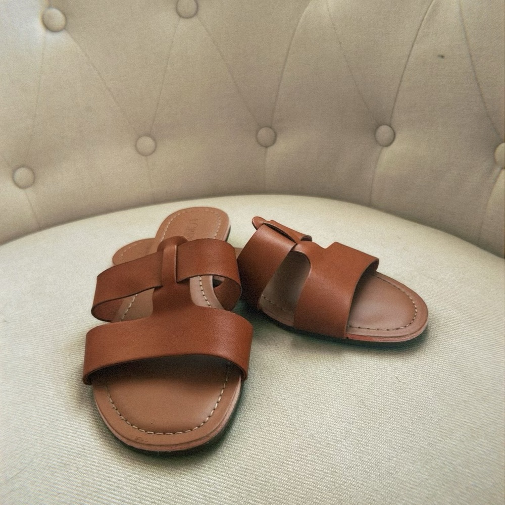 Leather Slide Sandals